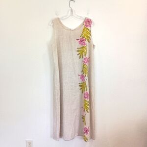 Art Attack Linen Midi Dress